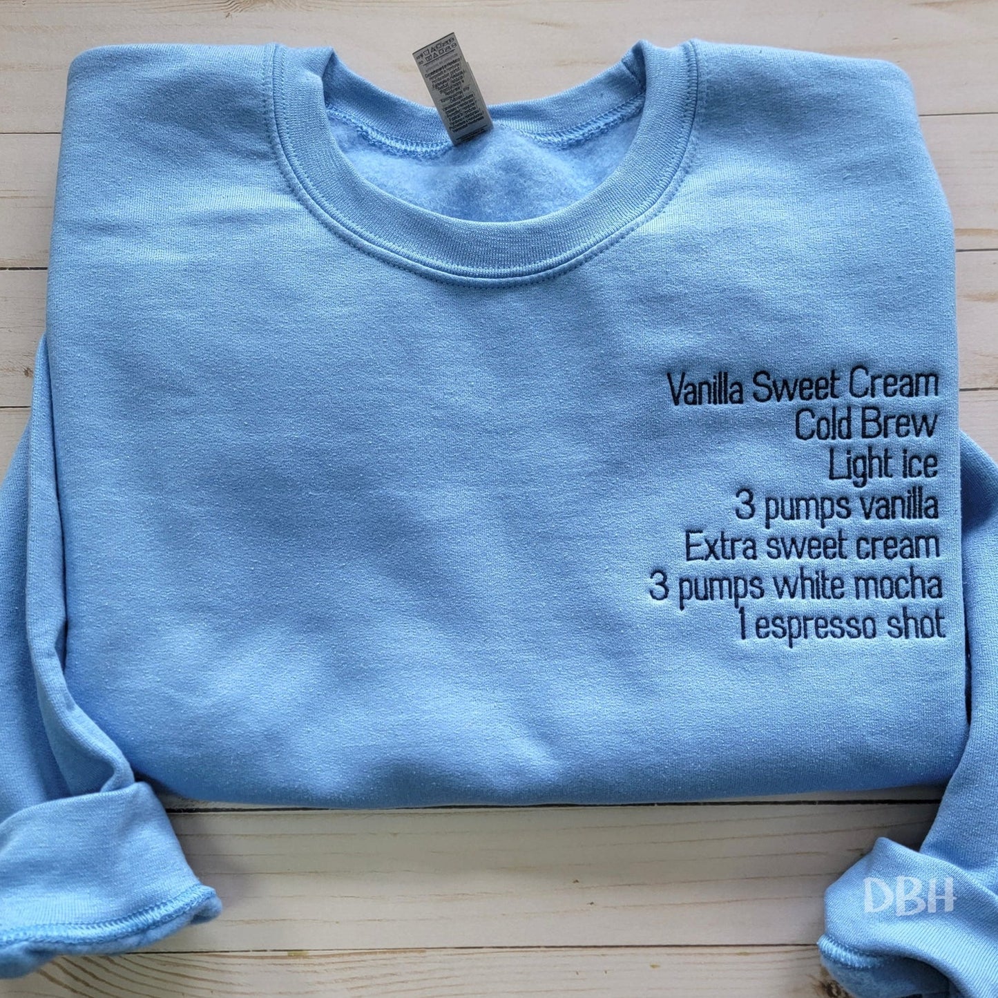 Coffee Order Embroidered Sweatshirt