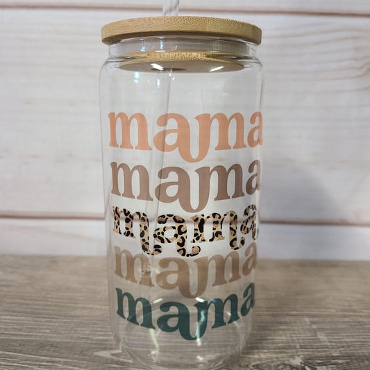 mama glass can cup